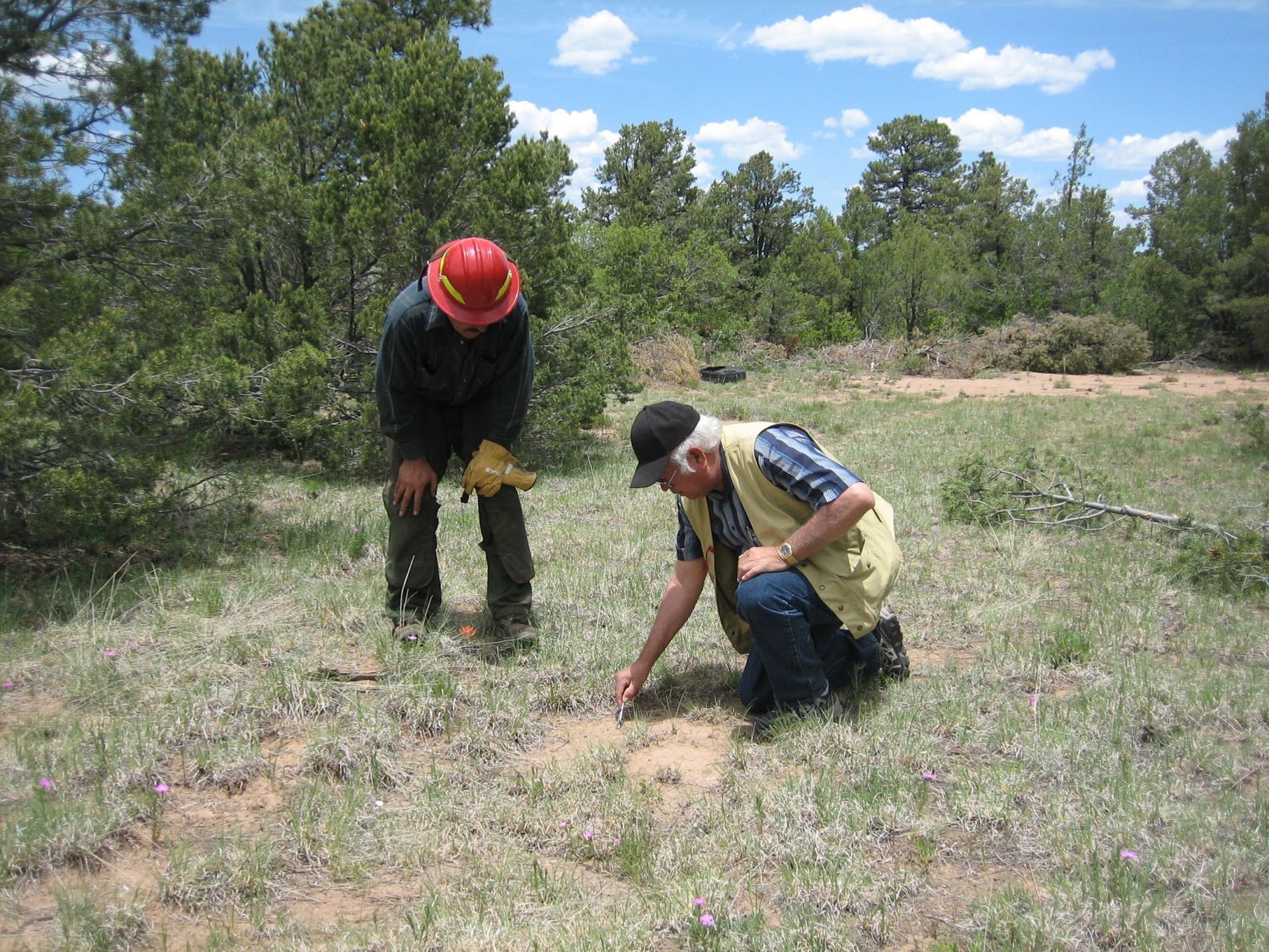 Orlando in the field with a colleague