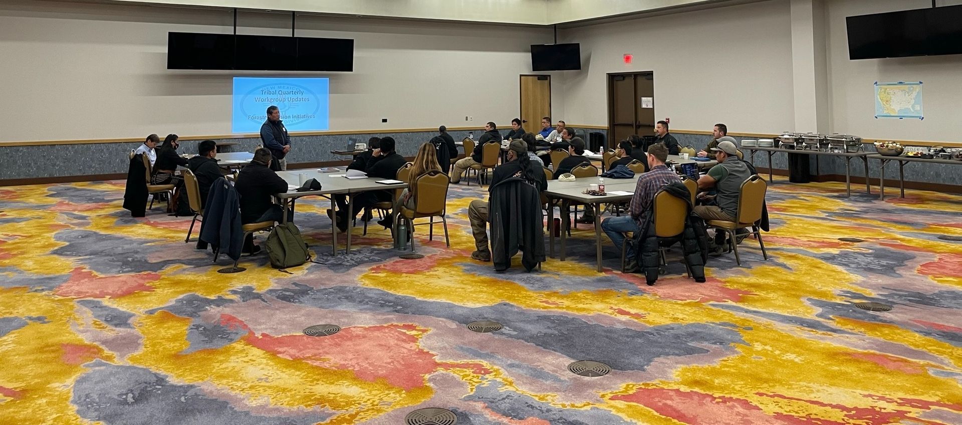 Photo of the NM Tribal Fire Working Group members meeting in person