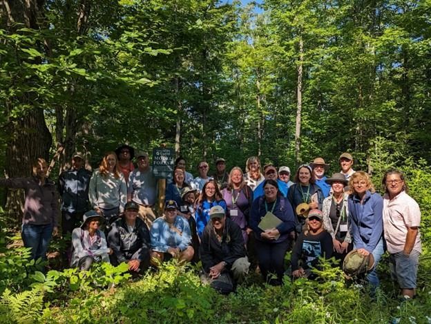 Teachers and instructors gathered at Nisula Guild property