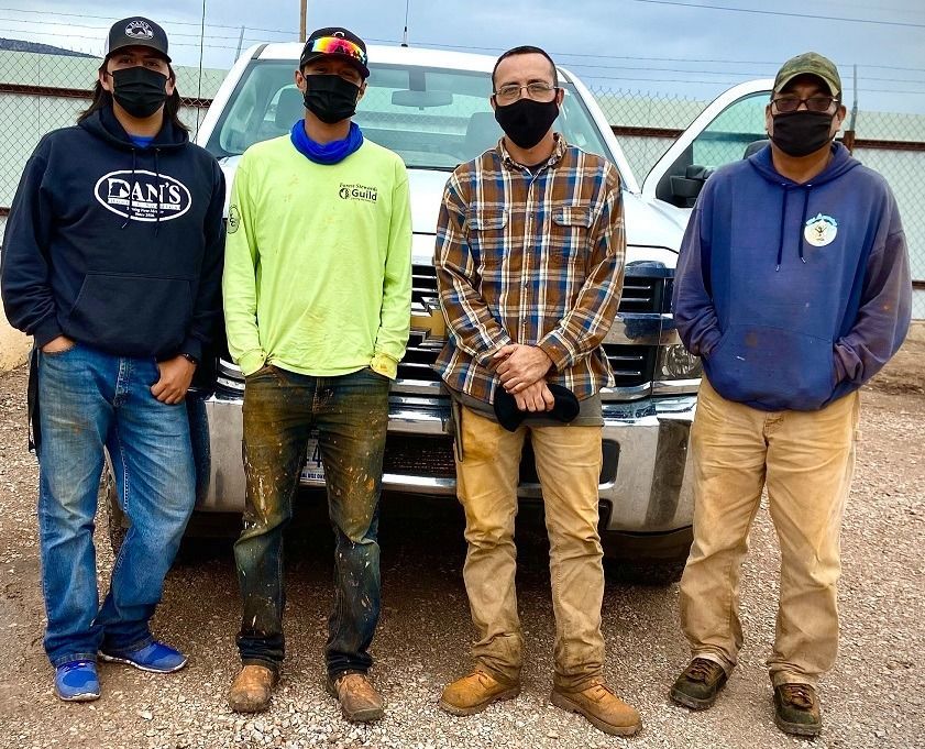 Members of the timber-marking crew, including two Guild FSYC alumni.