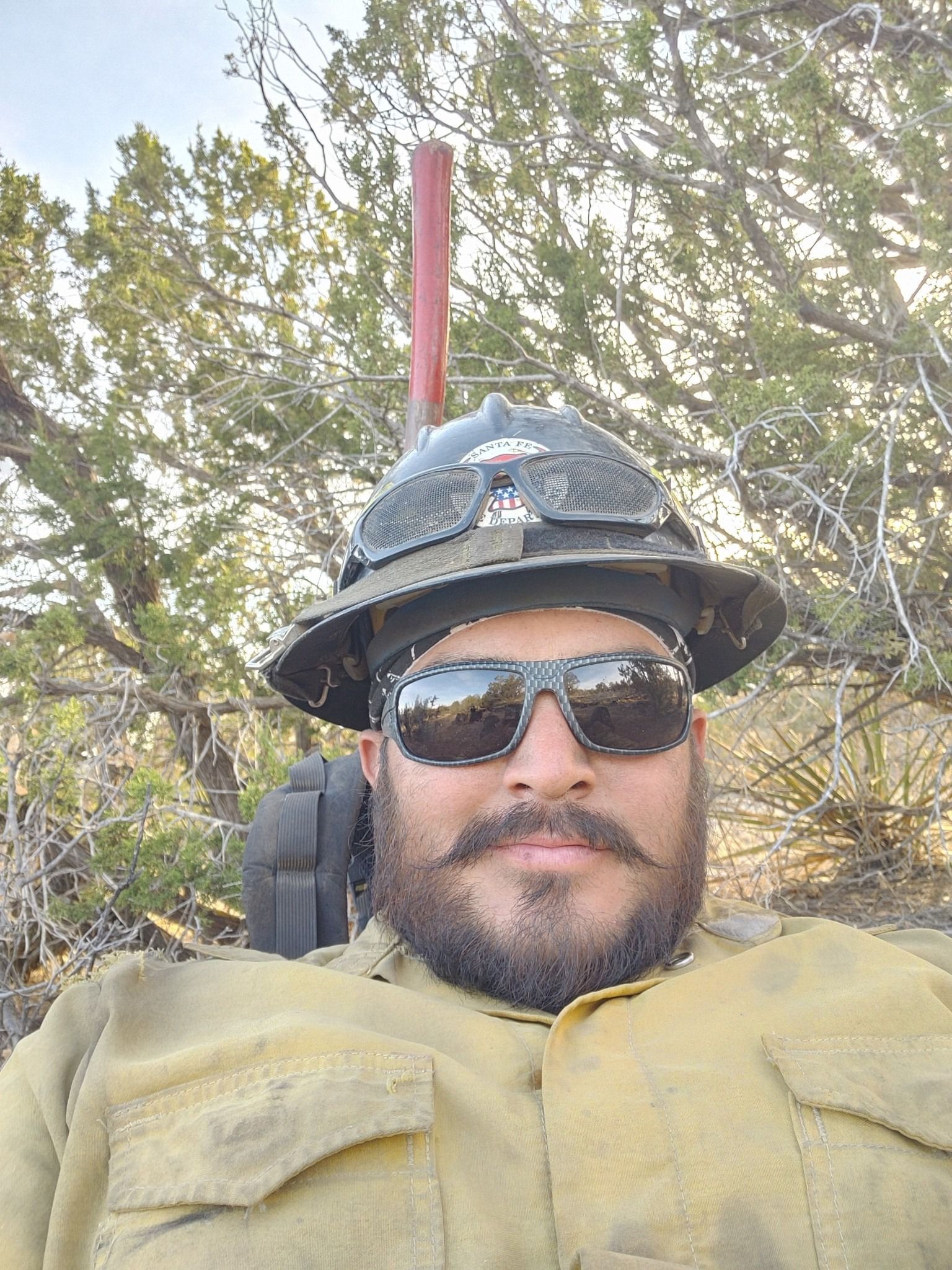 Carlos Saiz in field gear