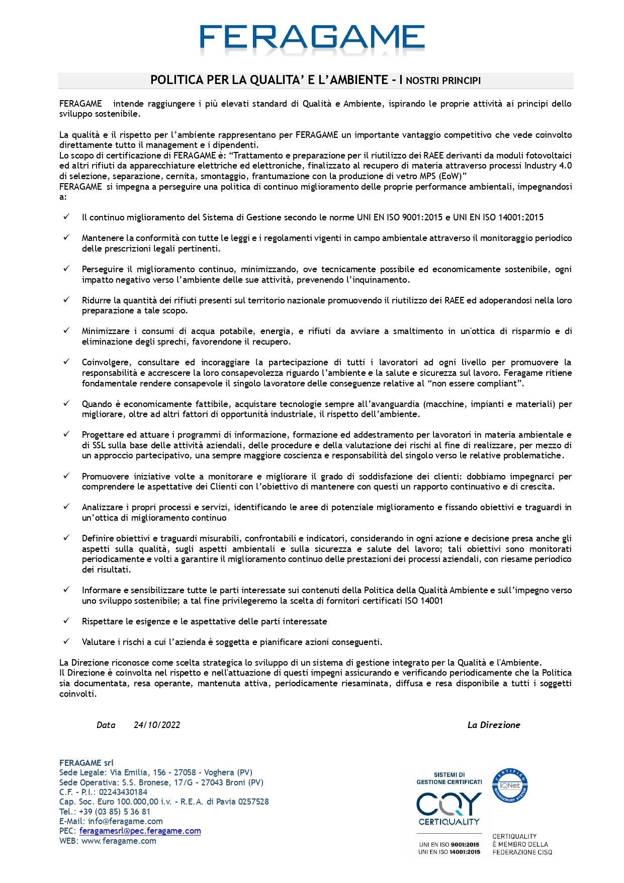 Politica SGQA
