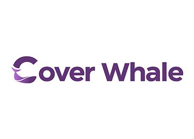 The cover whale logo is purple and white and looks like a whale.