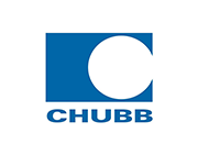 The chubb logo is a blue square with a white circle in the middle.