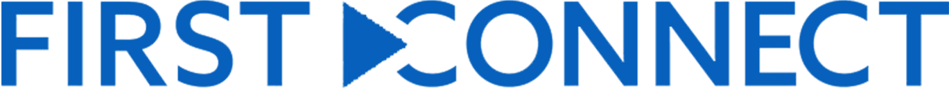 The word first is written in blue on a white background