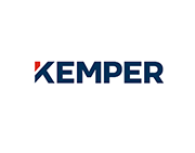 A logo for a company called kemper on a white background.