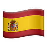 A Spanish Flag on a white background
