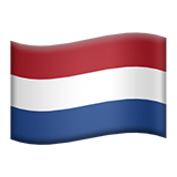 A Dutch / Holland / Netherlands flag on a white background