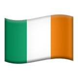 An Irish Flag on a white background