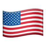 An American Flag on a white background