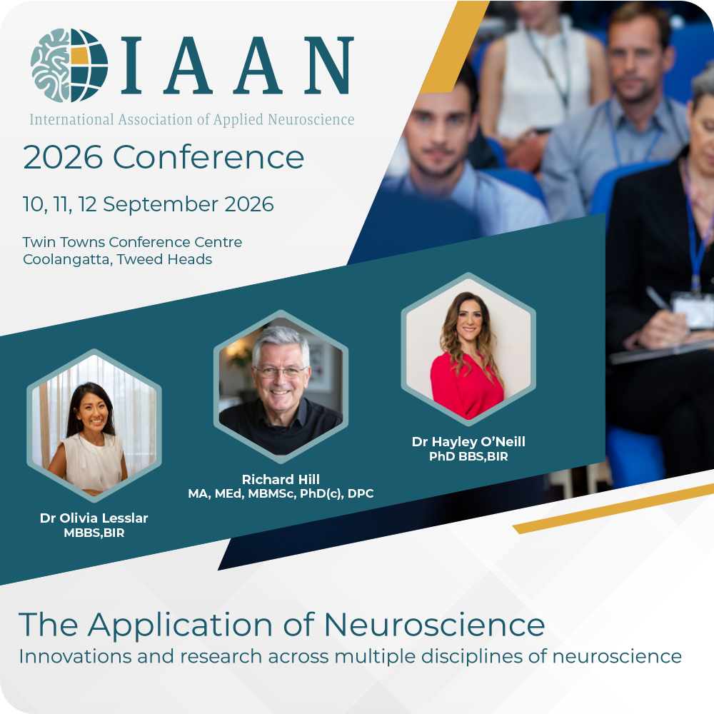 2026 IAAN annual conference 
Keynote Speakers Dr Olivia Lesslar, Richard Hill & Dr Haley O'Neill