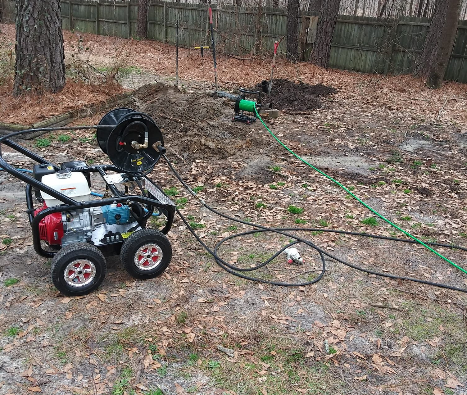 Drain line jetting