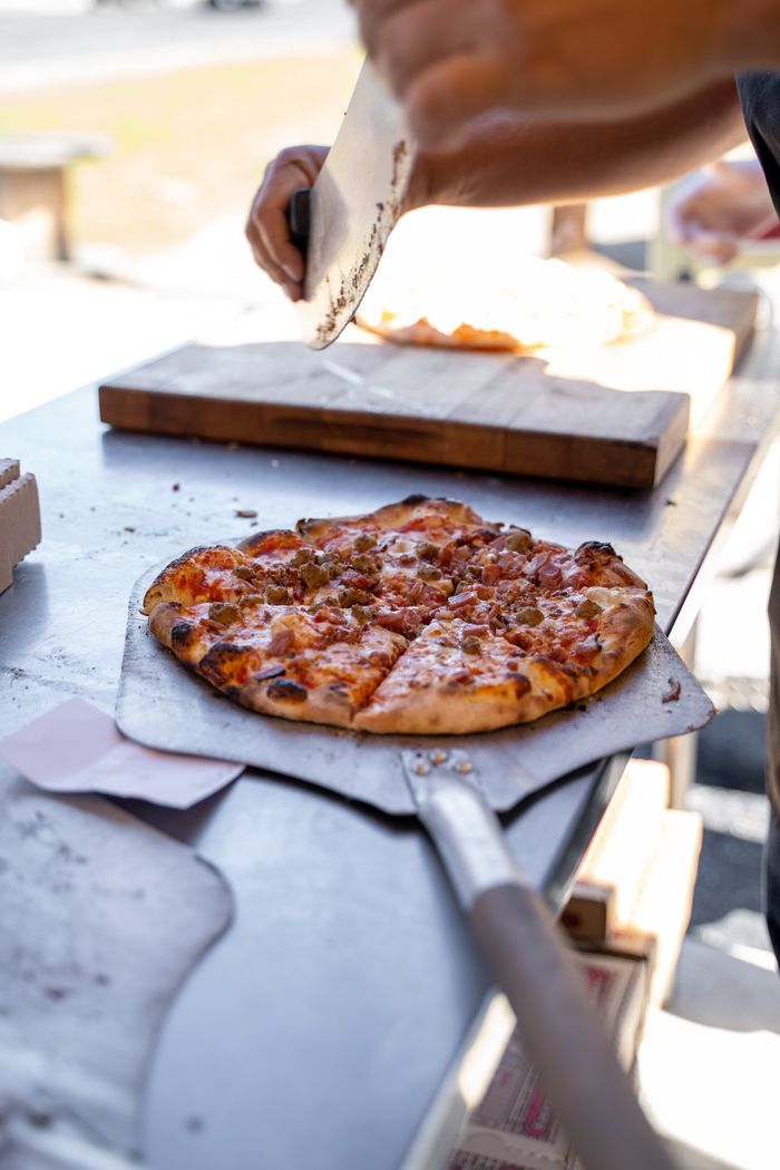 Dang Brother Pizza Camp Pendleton Sliced Ham & Sausage Pizza Photo