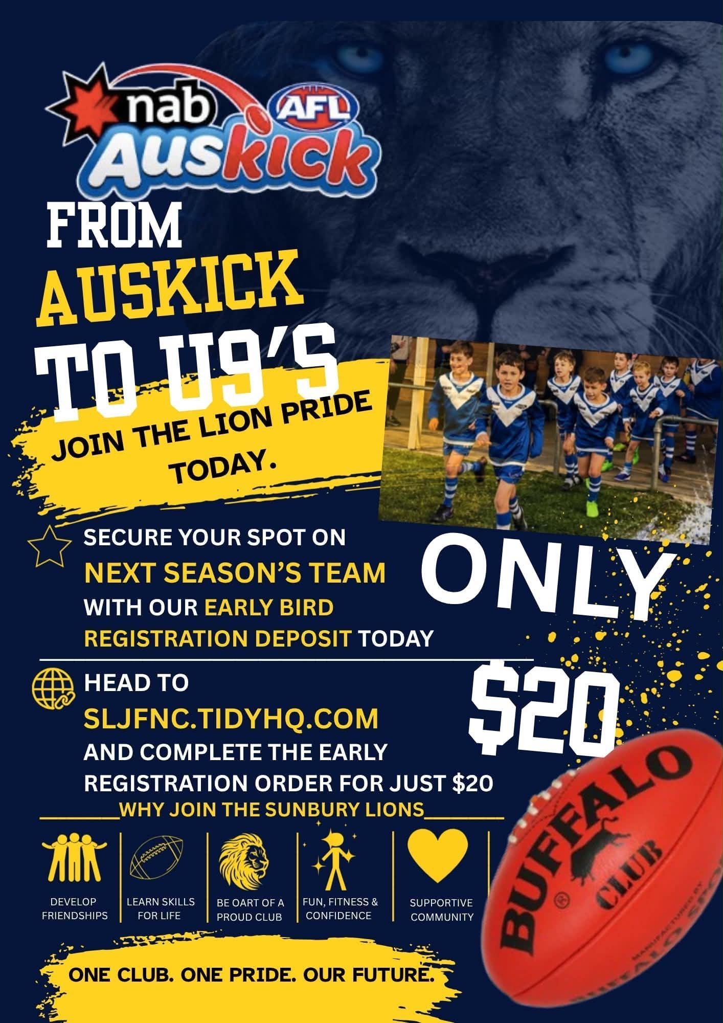 Register for U9's