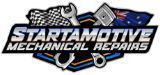 The logo for startamotive mechanical repairs shows a wrench and a flag.