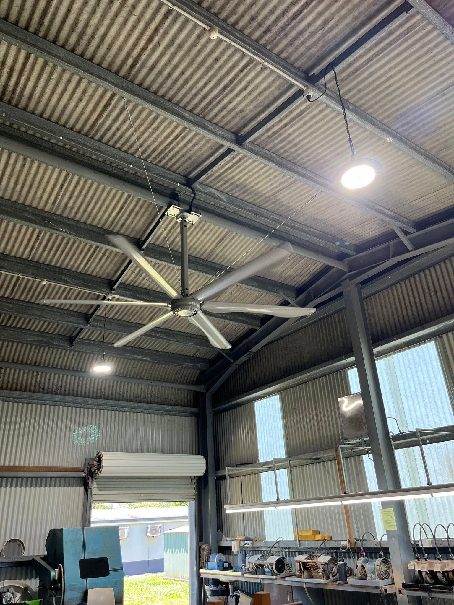 Industrial Workshop Interior With Corrugated Metal Roof — Top Spark Electrical FNQ in Atherton, QLD