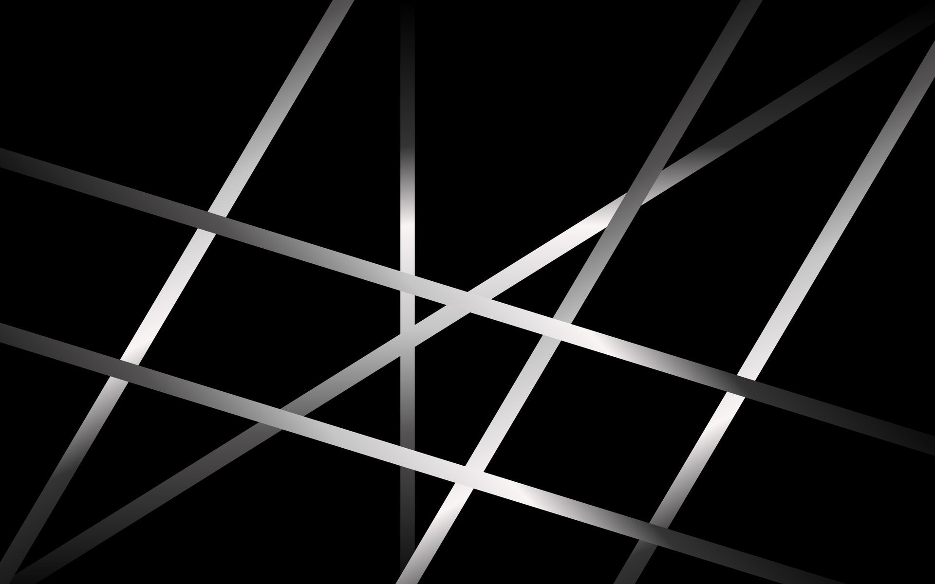 Abstrakter schwarzer Hintergrund mit sich kreuzenden weißen diagonalen und vertikalen Linien