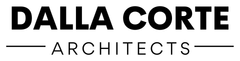 Ein schwarz-weißes Logo für Dalla Corte Architects