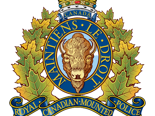 Royal Canadian Mounted Police crest: Bison head, motto 