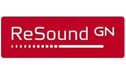 ReSound GN logo: White text 