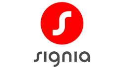 Signia logo: White 