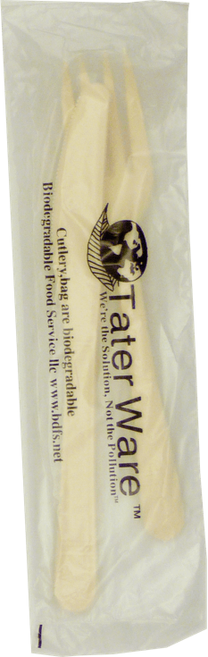 TATERWARE COMPOST UTENSIL KIT,  ETG-3KIT 250/CS (F,K,NAPKIN)