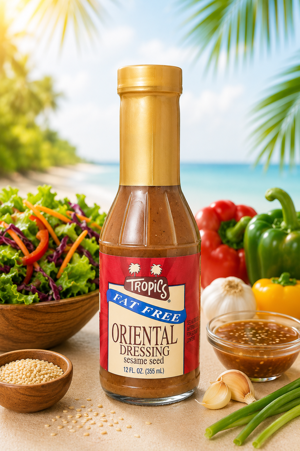 Tropics Fat Free Oriental Dressing Sesame Seed Tropics Fat Free Oriental Dressing Sesame Seed