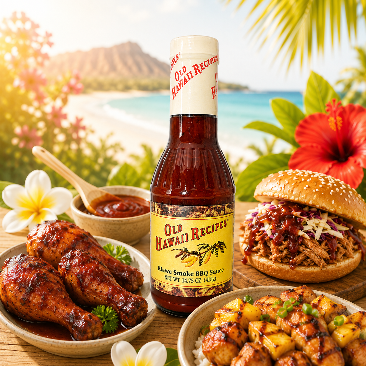 Old Hawaii Recipes (OHR) Kiawe Smoke BBQ Sauce