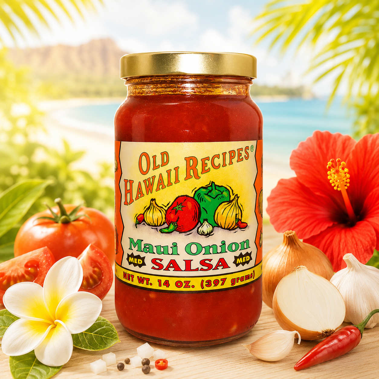 Old Hawaii Recipes (OHR) Med Maui Onion Salsa