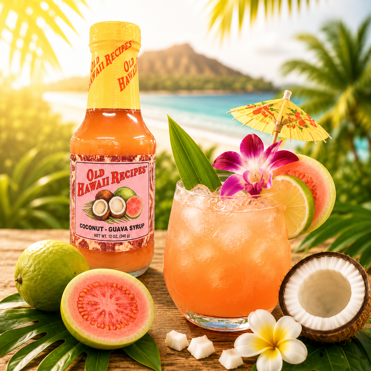 Old Hawaii Recipes (OHR) Coconut Guava Syrup