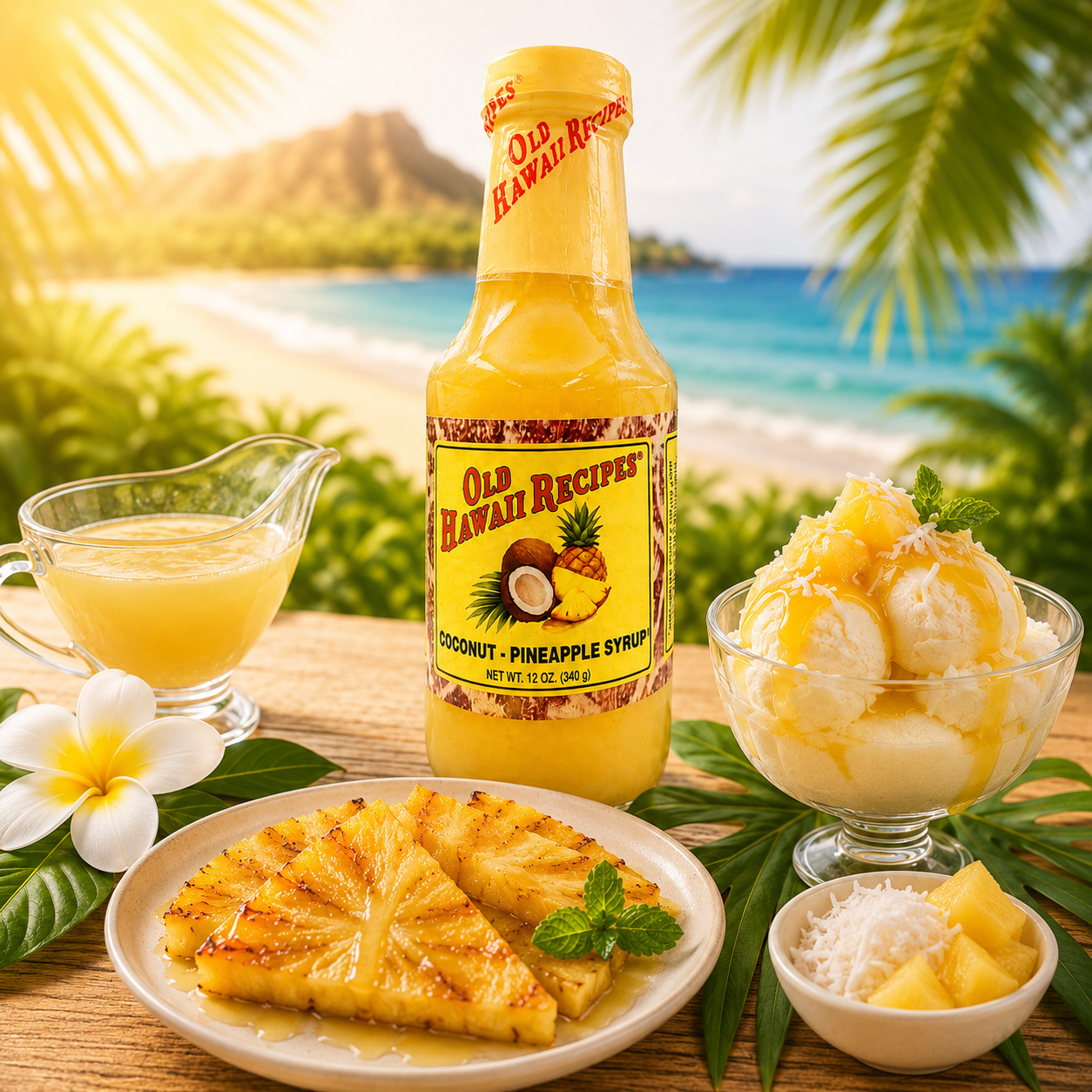 Old Hawaii Recipes (OHR) Coconut Pineapple Syrup