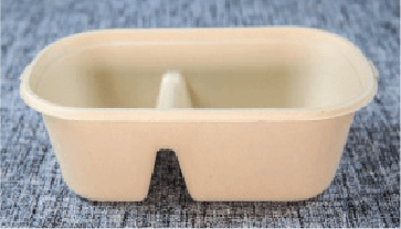 BBW1 32 OZ. BAGASSSE SALAD BOWL, 2 COMPT.