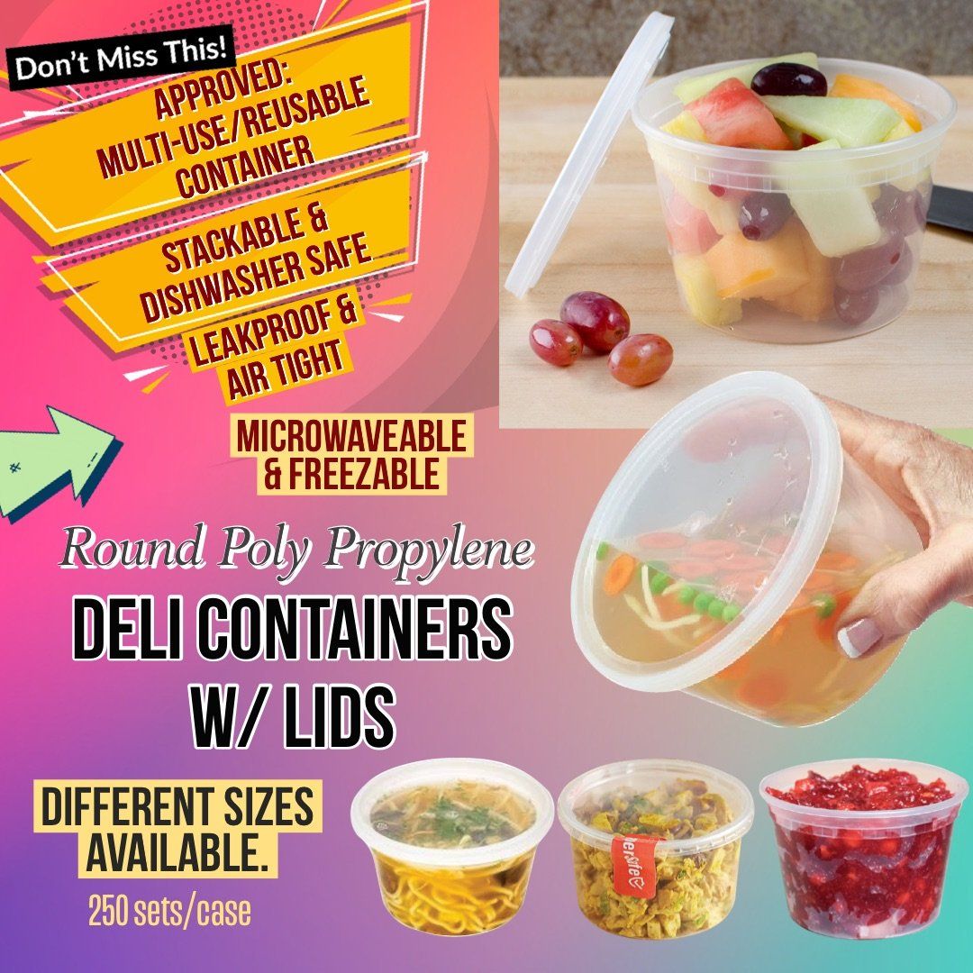 Deli Containers, KYD, Inc. Microwaveable, Feezable, Reusable