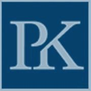Blue square logo with the white letters “PK”