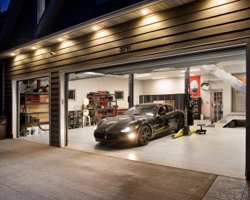Black Car In Garage — St. Paul, MN — APEX Design Build
