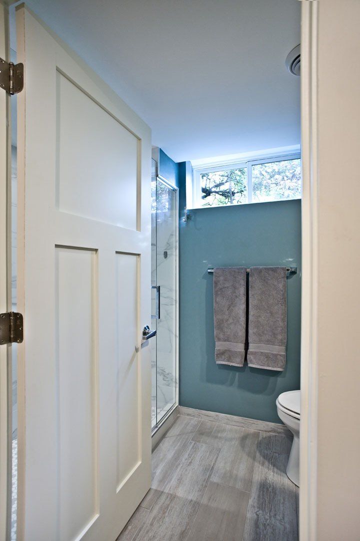 Custom bathroom renovation in Maplewood  showcasing enhanced natural light and modern interior finishes