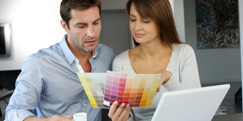 Man & Woman Picking Color — St. Paul, MN — APEX Design Build Man & Woman Picking Color — St. Paul, MN — APEX Design Build