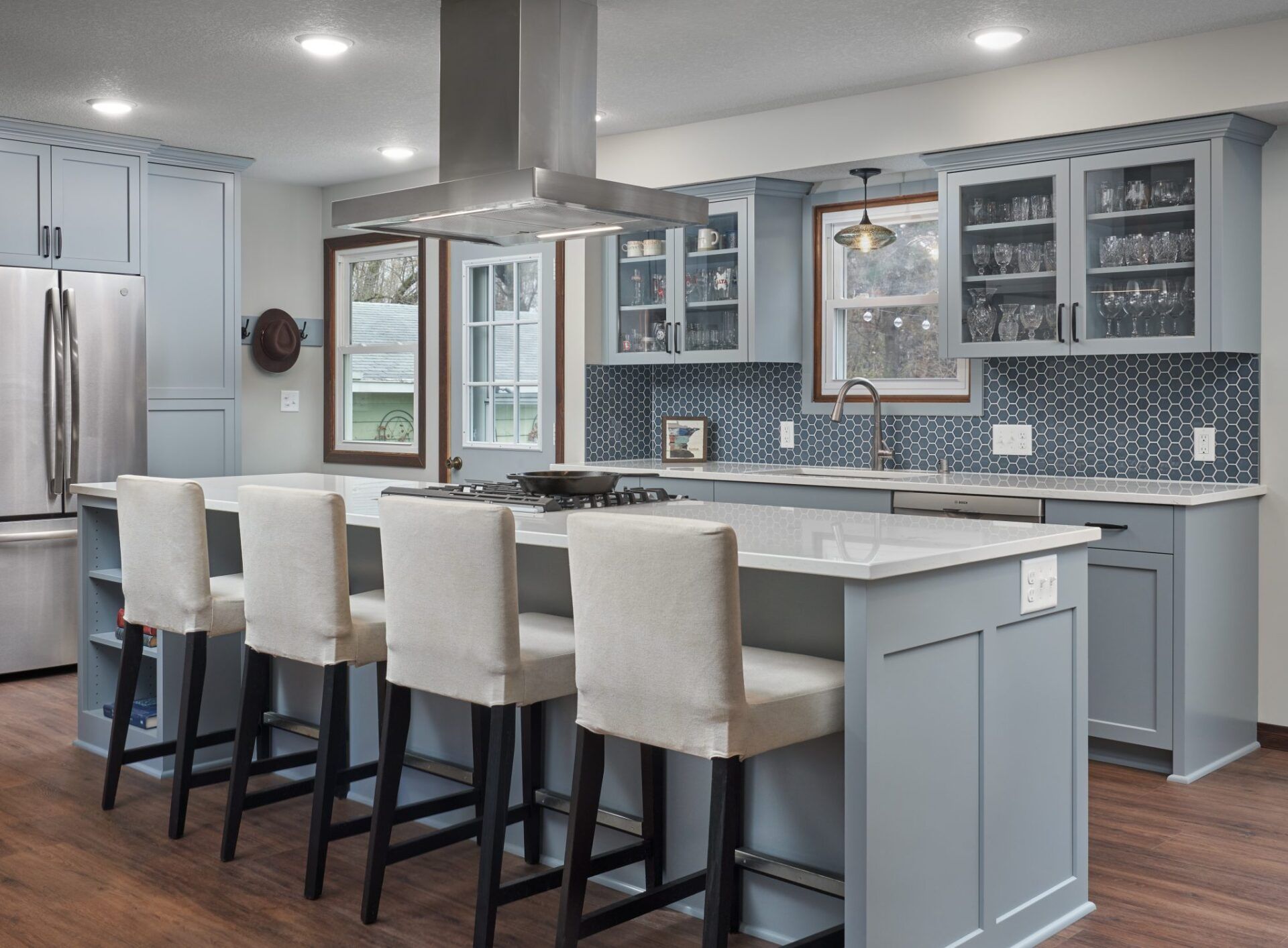 Blue Gray Kitchen — Vadnais Heights, MN — APEX Design Build