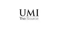 UMI logo with the words “The Source” beneath it on a white background