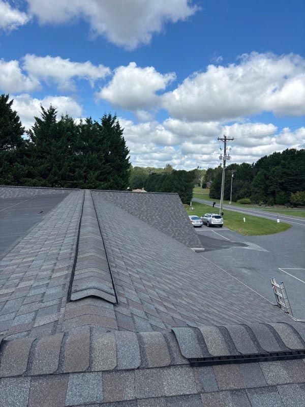 A roof with a lot of shingles on it