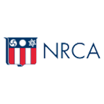 The logo for nrca is a flag with a star on it.