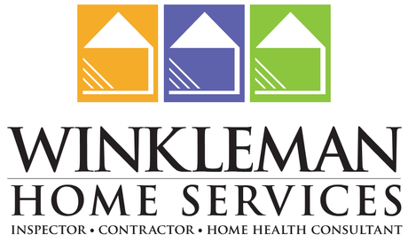 Logo for Winkleman Home Services featuring house icons and company name.