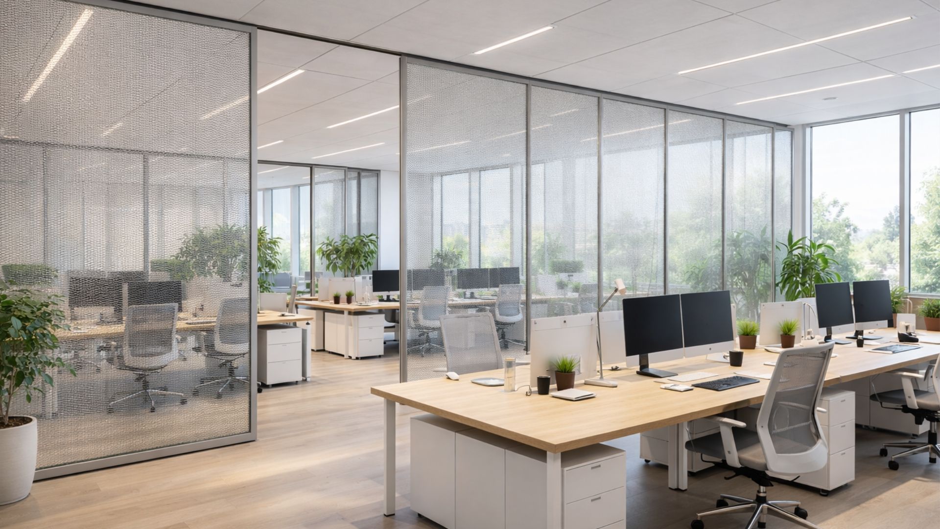 Looking to add mesh textures to a facade or other architectural feature? Explore the textural potential of mesh-laminated glass.
