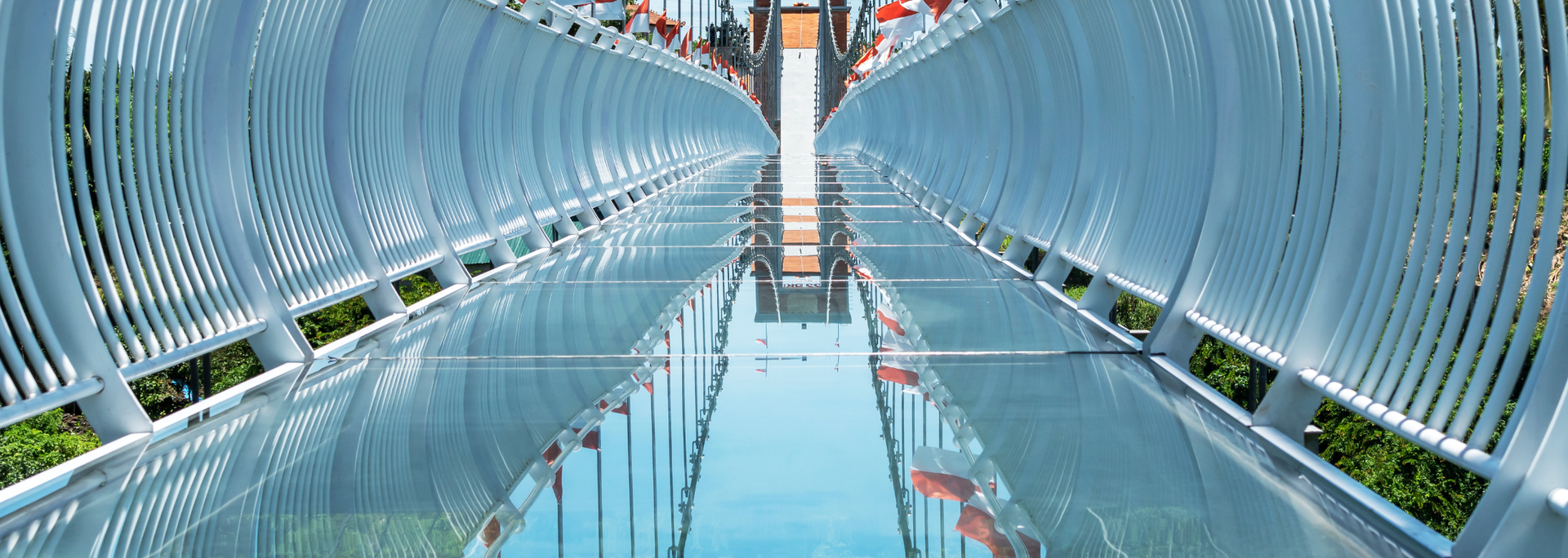 Picture of a glass bridge. Picture of a glass bridge.