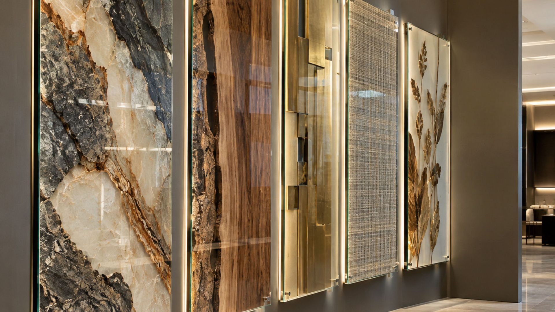 Glass is a versatile building material and can be layered with stone, timber, metal and fabric. 