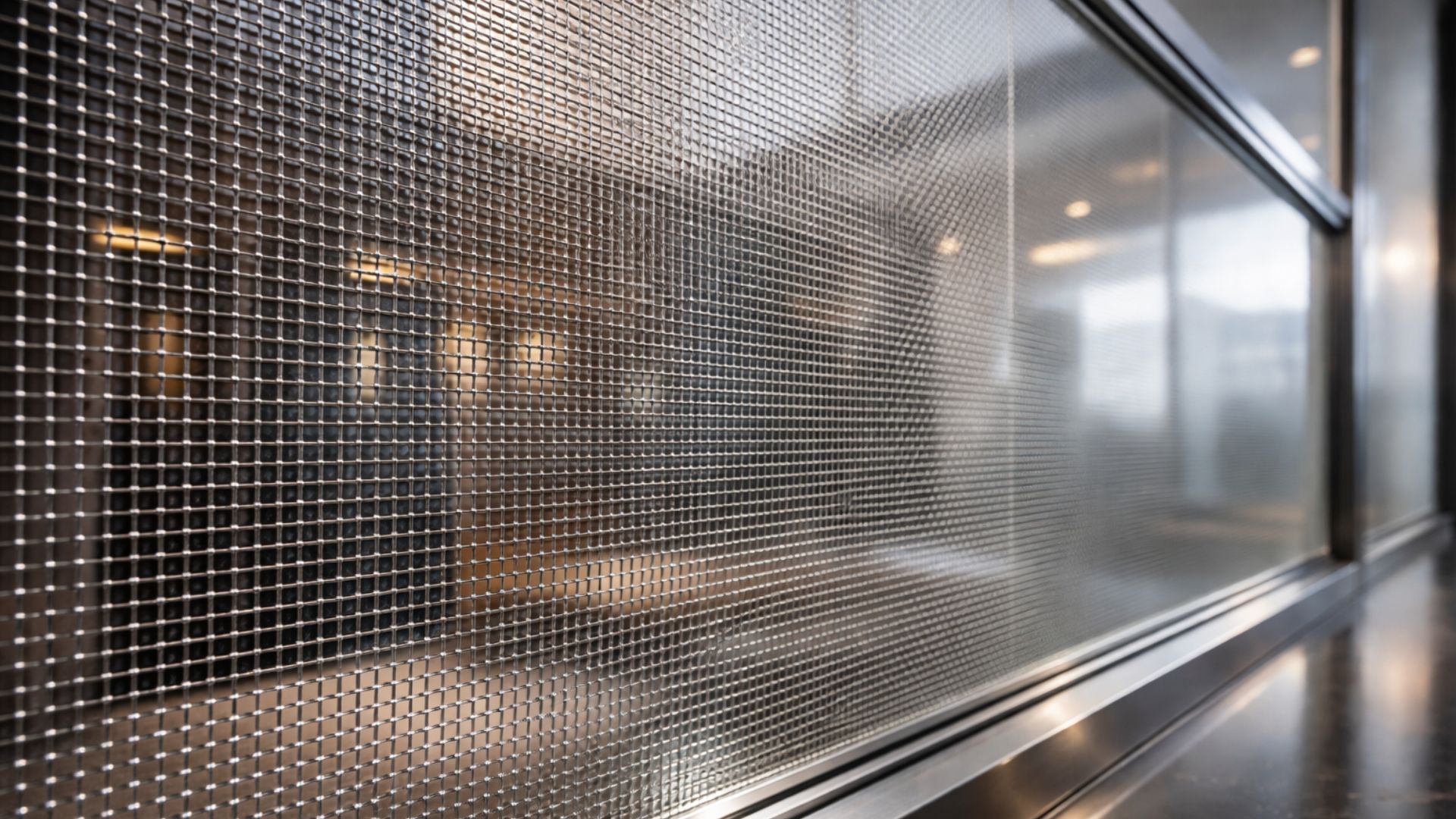 Want to achieve an industrial, luxury or minimal look in an interior design project? Find out how mesh-laminated glass can play its part. Want to achieve an industrial, luxury or minimal look in an interior design project? Find out how mesh-laminated glass can play its part.