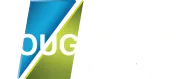 Logo with a blue and green angled shape and the letters 