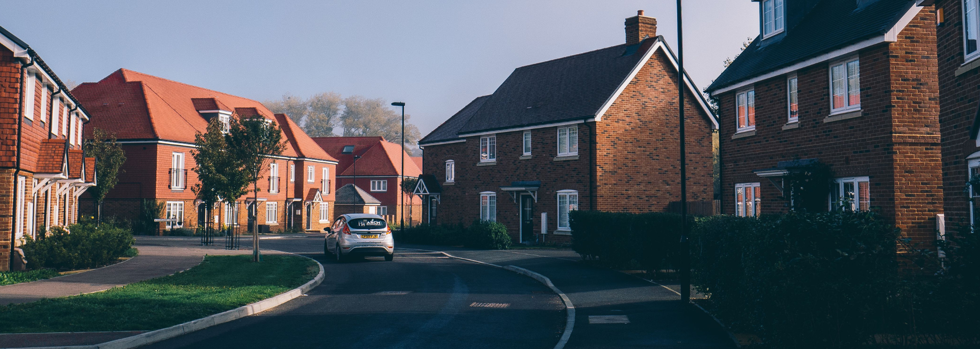 Picture of a modern housing estate. 