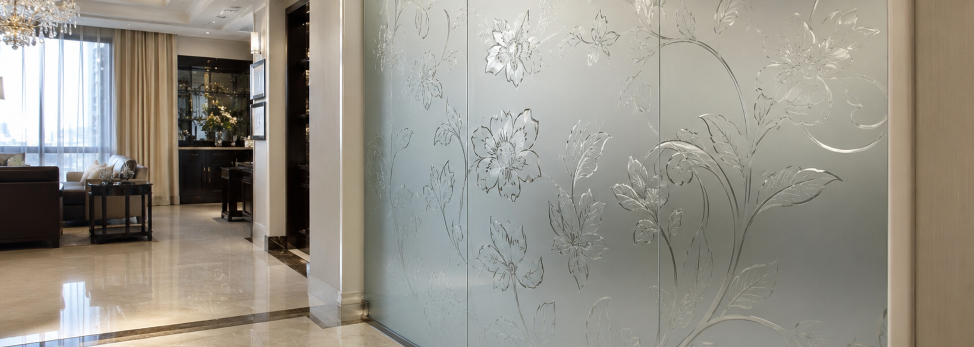 Picture of sandblasted glass. Picture of sandblasted glass.