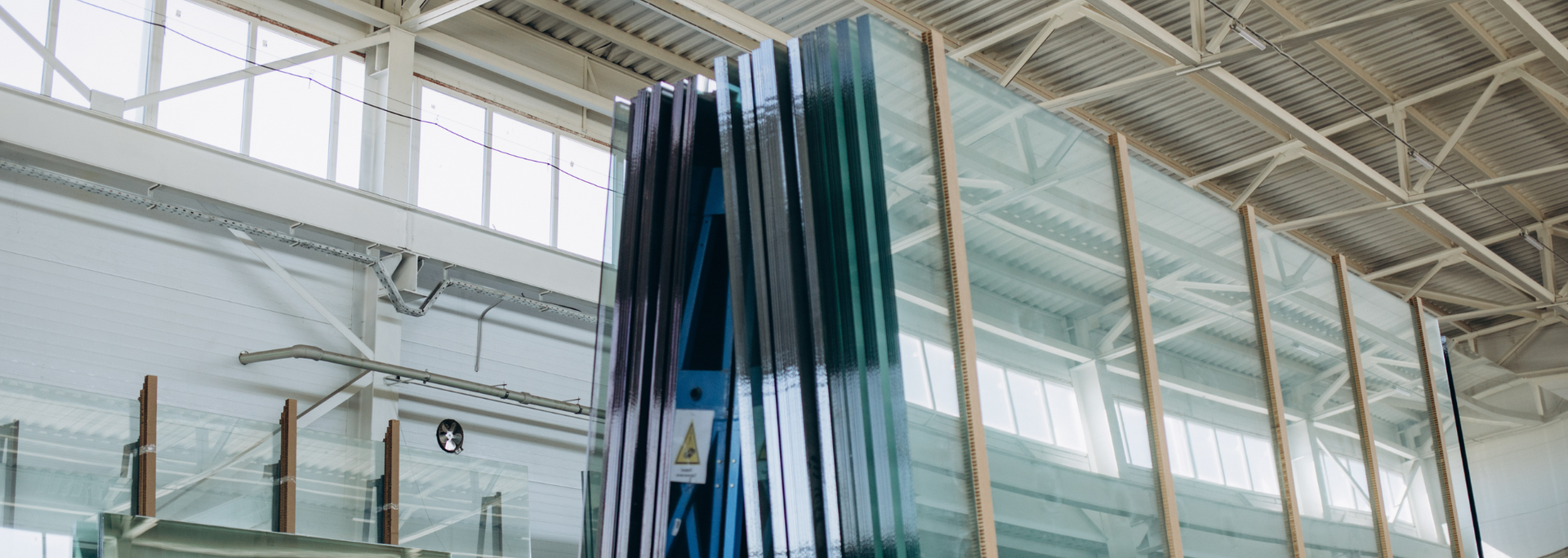 Picture of glass in factory. Picture of glass in factory.